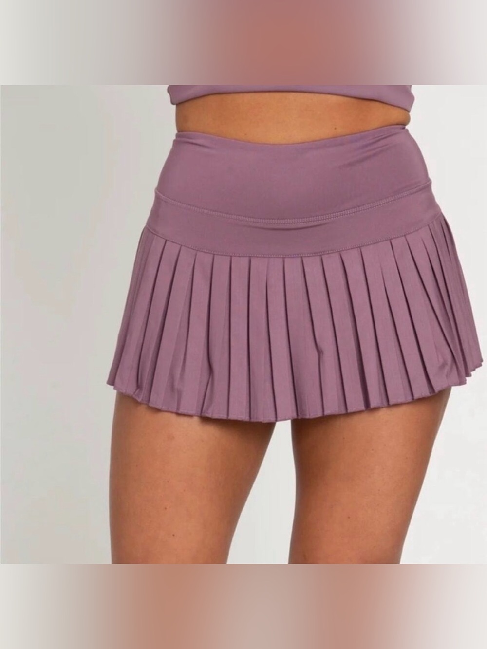 Gold Hinge Plum Pleated Tennis Skirt - Small
